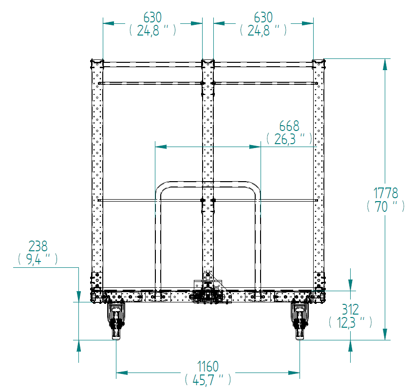 Side Panel Cart - 1400 x 1470 mm