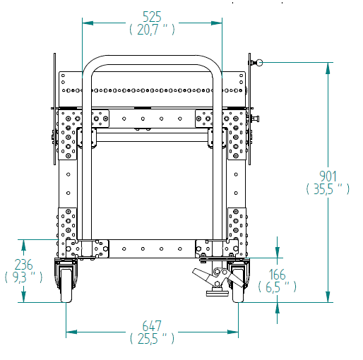 Transfer cart - 840 x 700 mm