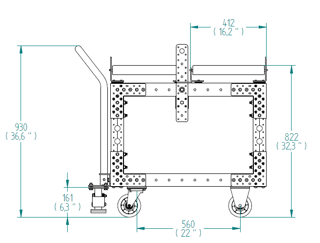 Transfer cart - 840 x 700 mm