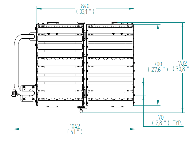Transfer cart - 840 x 700 mm