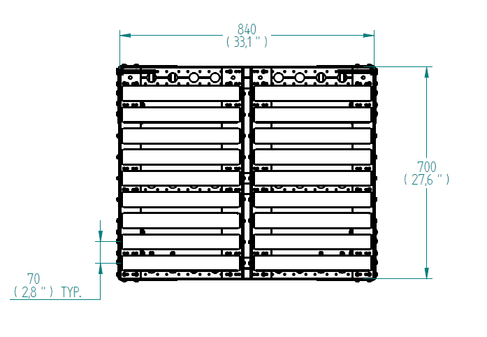 Transfer station - 840 x 700 mm