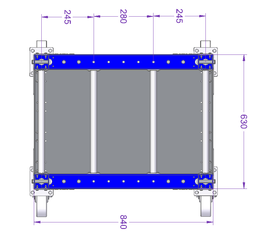 Compartment Cart - 840 x 630 mm