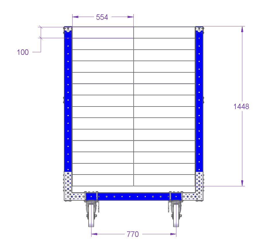 Compartment Cart For 560 x 100 mm Slots