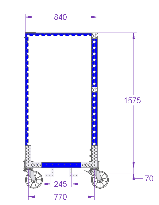 Compartments Cart for 280 x 120 mm slots