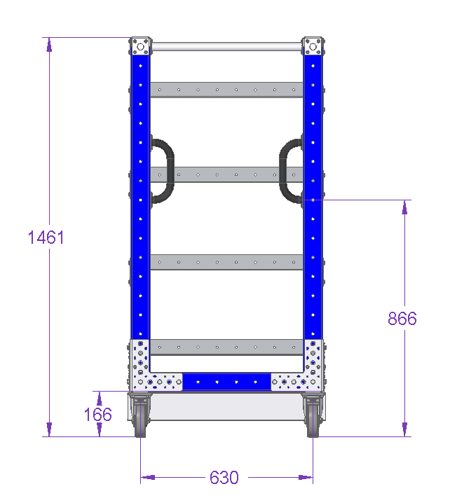 Flat Shelf Cart - 1330 x 700 mm
