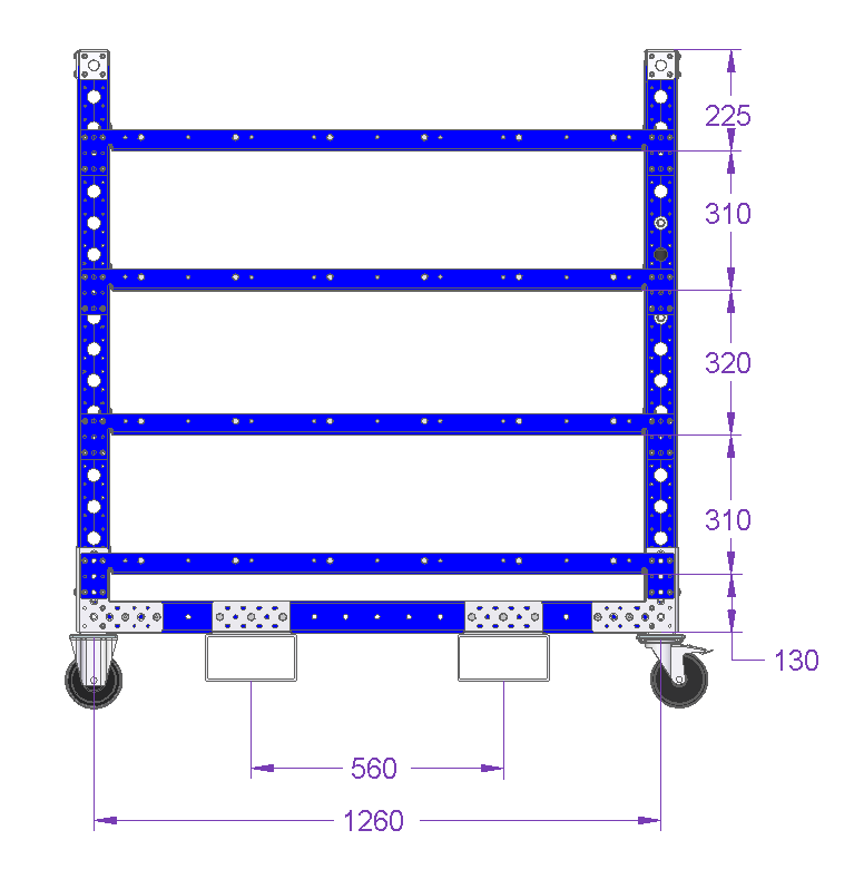 Flat Shelf Cart - 1330 x 700 mm