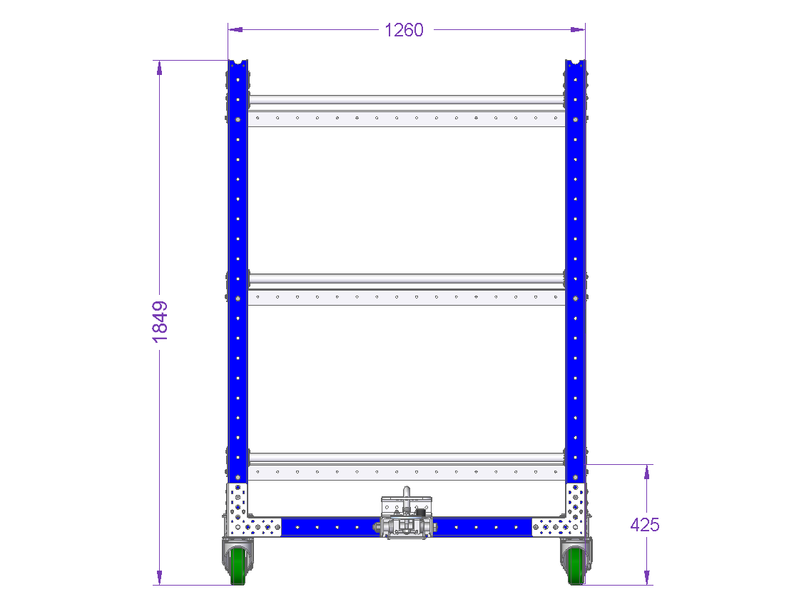 Flat Shelf Cart 55 x 48 inch