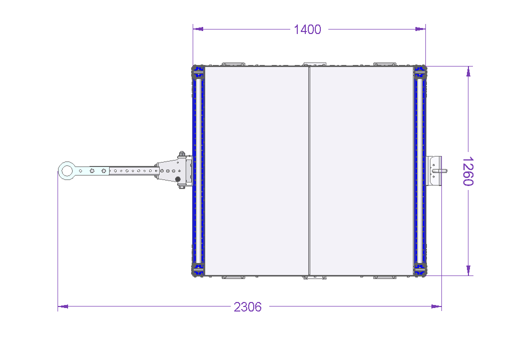 Flat Shelf Cart 55 x 48 inch