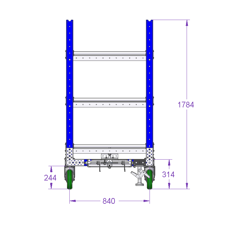 Flat Shelf Cart - 70 x 36 inch