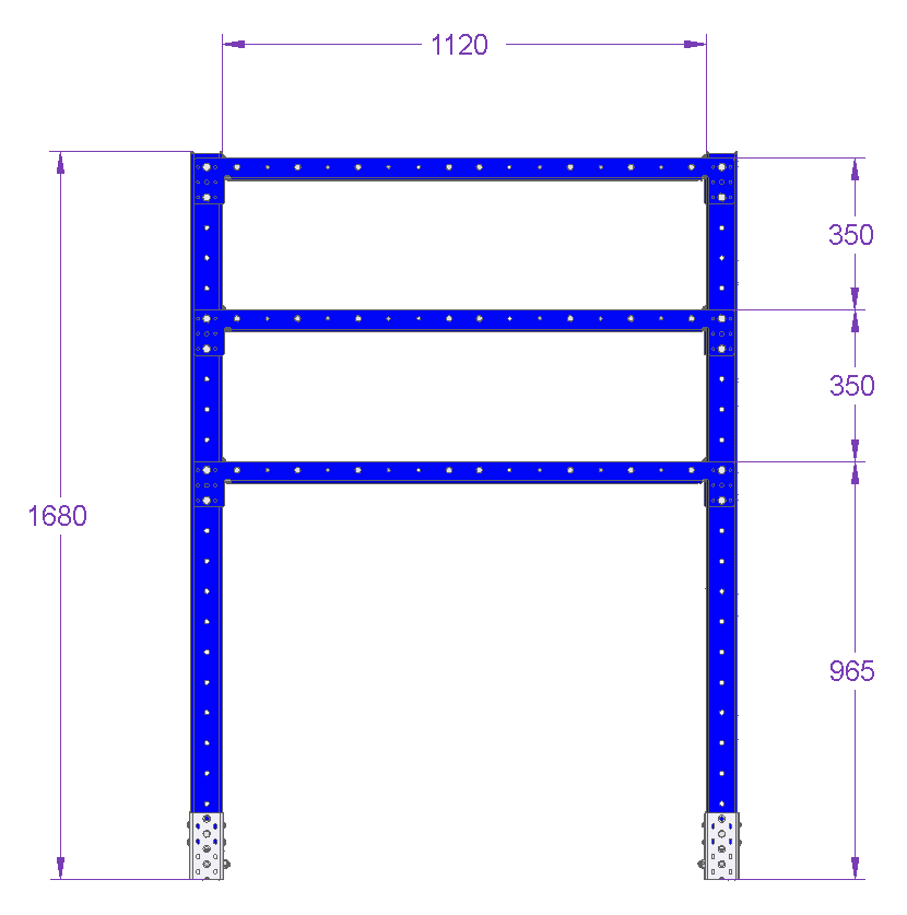 Flat Shelf Rack - 1260 x 420 mm
