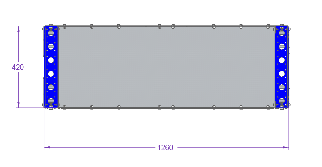 Flat Shelf Rack - 1260 x 420 mm