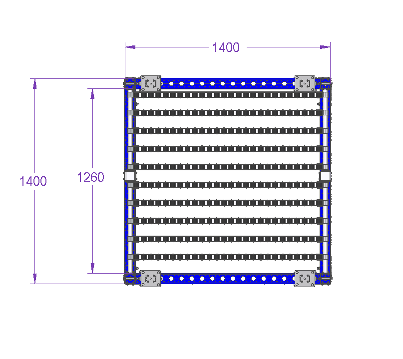 Flow Rack - 1400 x 1400 mm