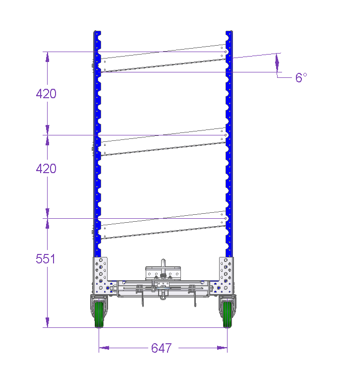 Flow Shelf Cart - 1260 x 700 mm