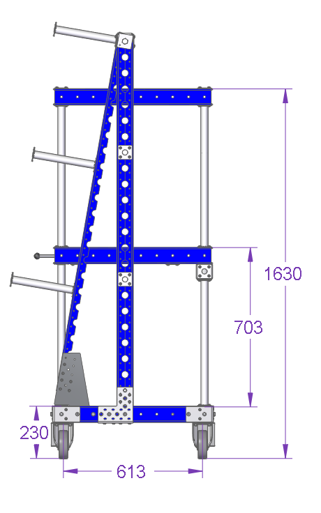 Hose Cart With Swingable Arm - 1470 x 700 mm