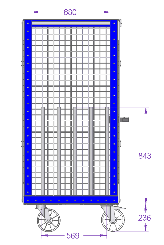 Kit cart for cardboard - 1240 x 820 mm