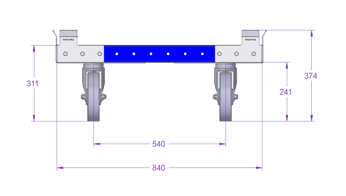 Roller Transfer Cart - 980 x 980 mm
