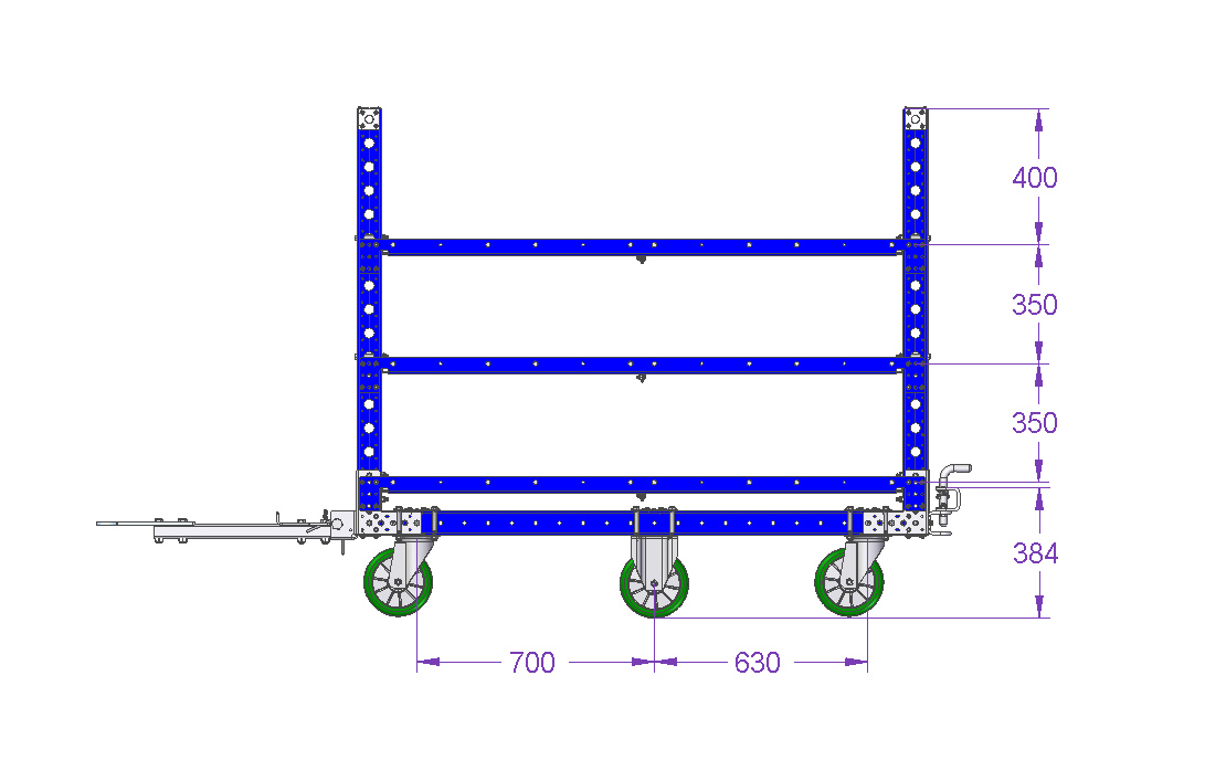 Shelf Cart - 63 x 33 inch