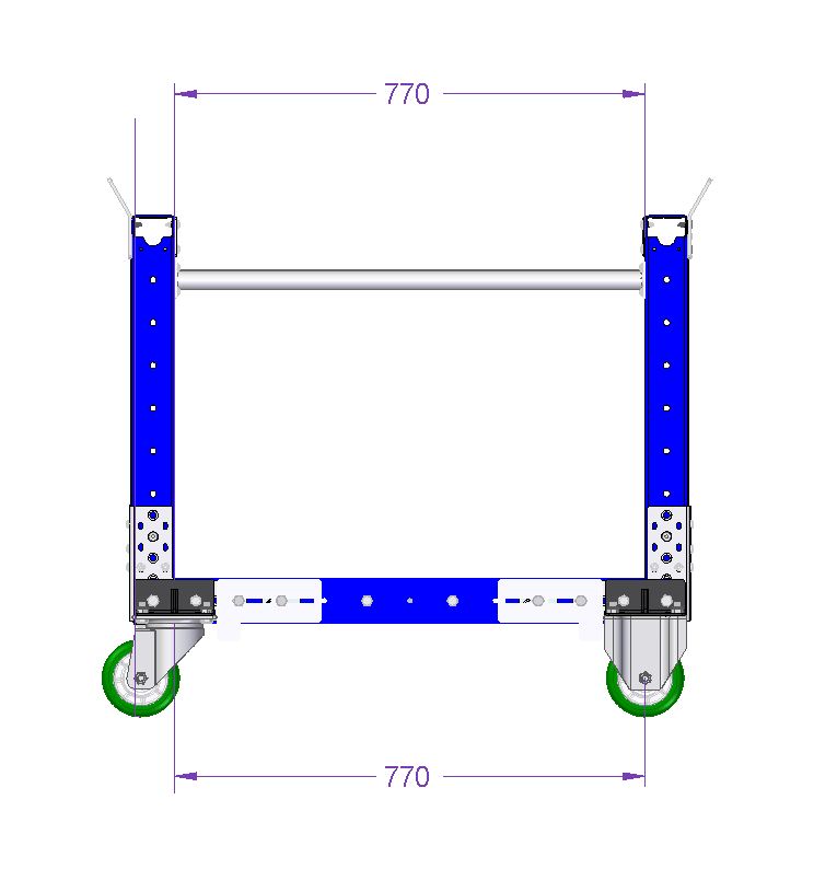 Stackable Low Rider Cart - 910 x 840 mm