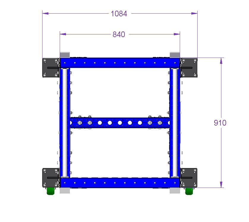 Stackable Low Rider Cart - 910 x 840 mm