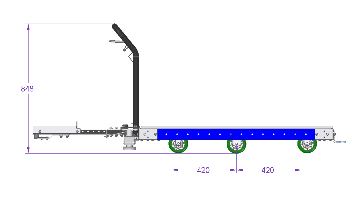 Tugger Cart - 1260 x 1190 mm - Wire Release Version