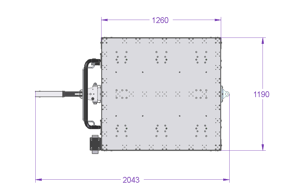 Tugger Cart - 1260 x 1190 mm - Wire Release Version