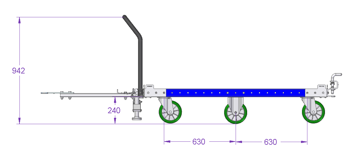 Tugger cart - 1610 x 1540 mm