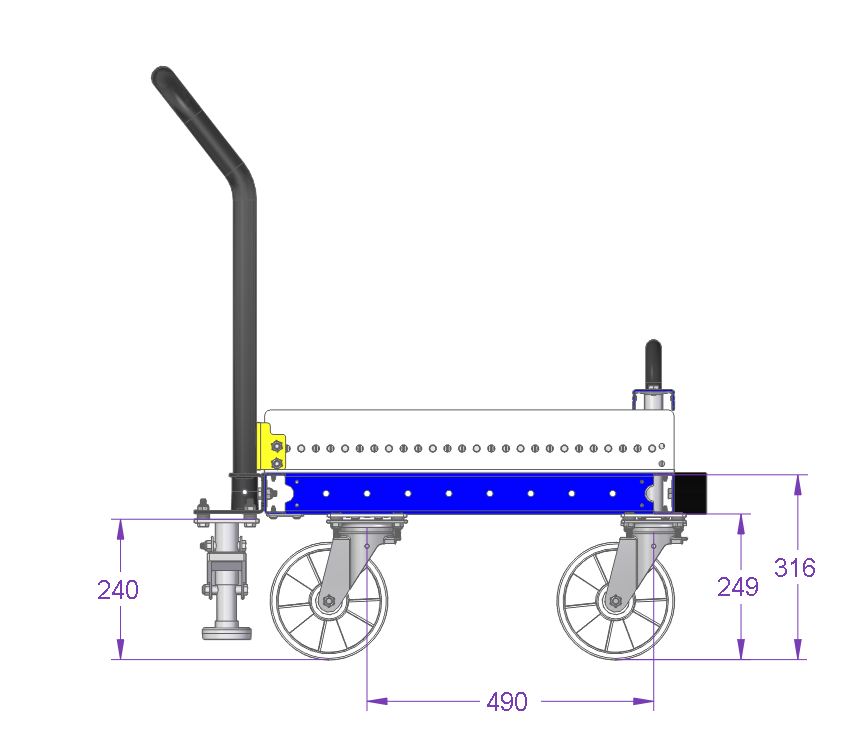 Two Slot Conveyor Cart
