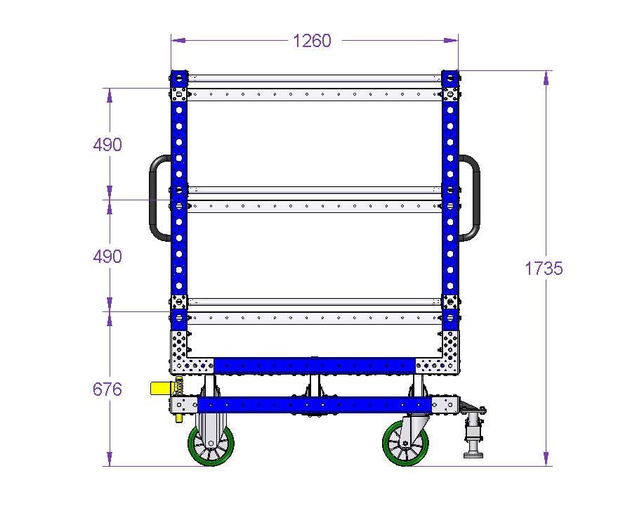 Rotating Shelf Cart 50 x 50 inch