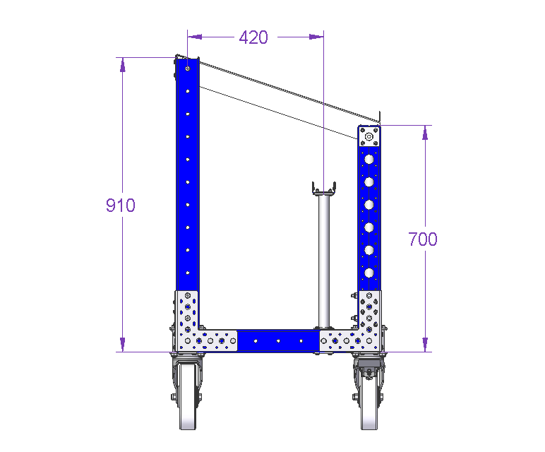 Angled Assembly Table - 2310 x 630 mm