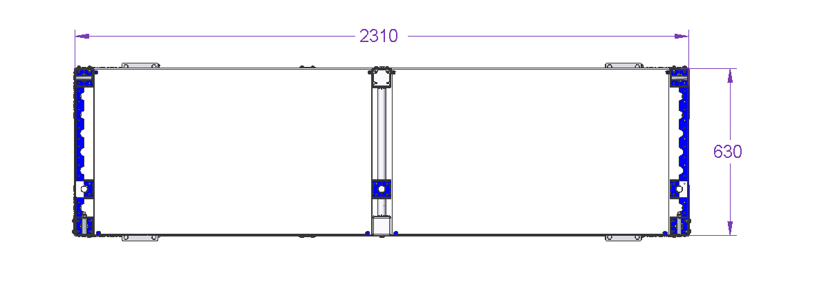Angled Assembly Table - 2310 x 630 mm