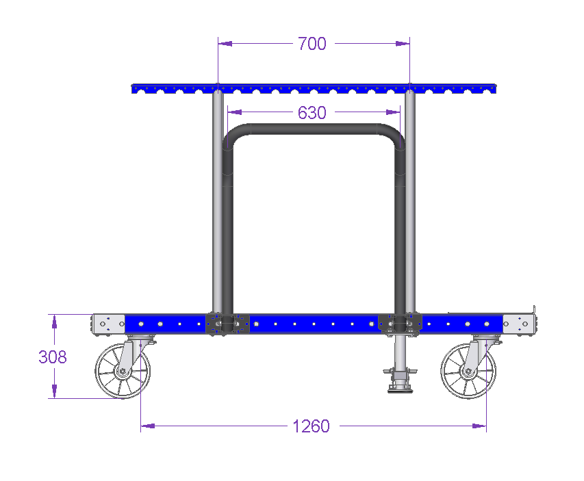 Cart For Wall Panels - 1610 x 980 mm