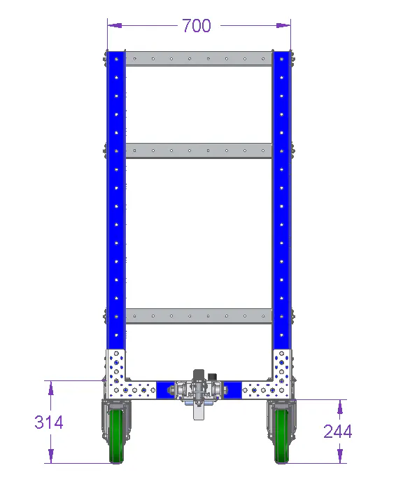 Flat Shelf Cart 1260 x 700 mm
