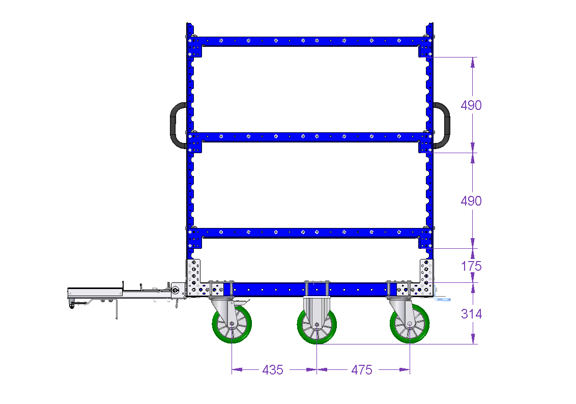 Flat Shelf Cart 1260 x 840 mm