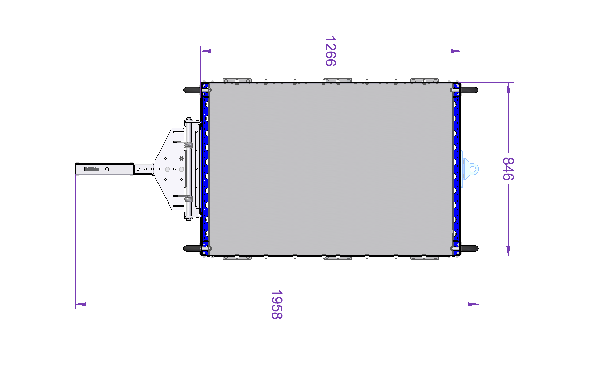 Flat Shelf Cart 1260 x 840 mm