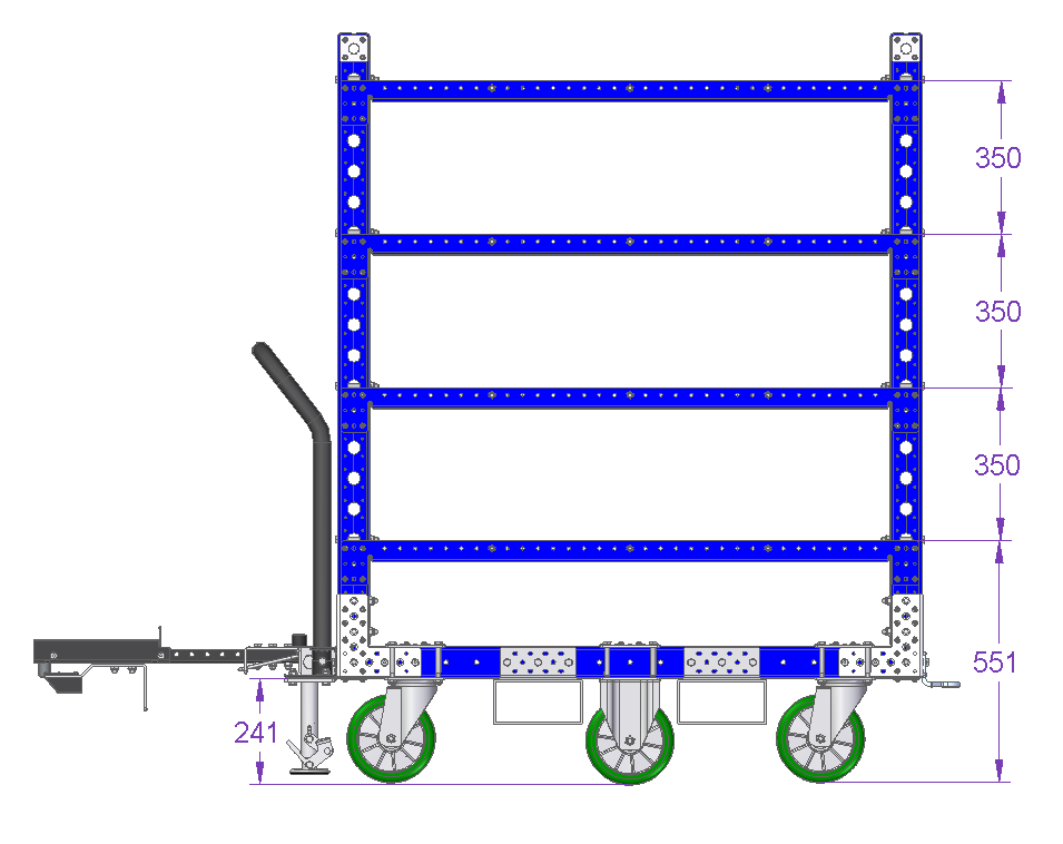 Flat Shelf Cart - 1330 x 840 mm