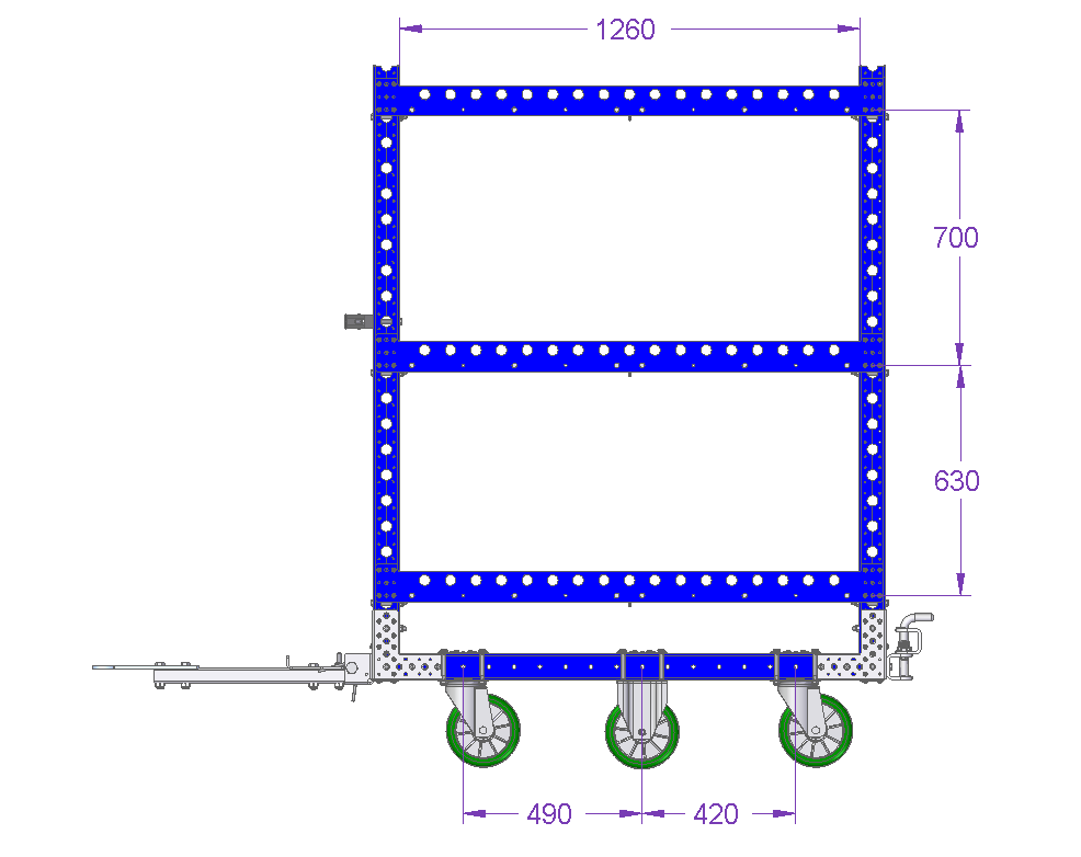 Flat Shelf Cart 55 x 41 inch