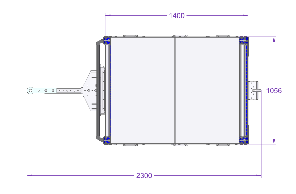Flat Shelf Cart 55 x 41 inch