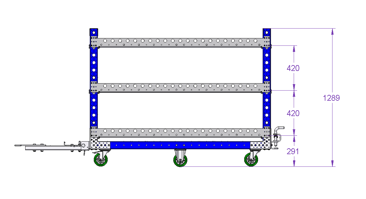 Large Shelf Cart 99.4 x 49.8 inch
