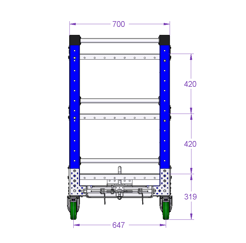 Large Shelf Cart 99.4 x 49.8 inch