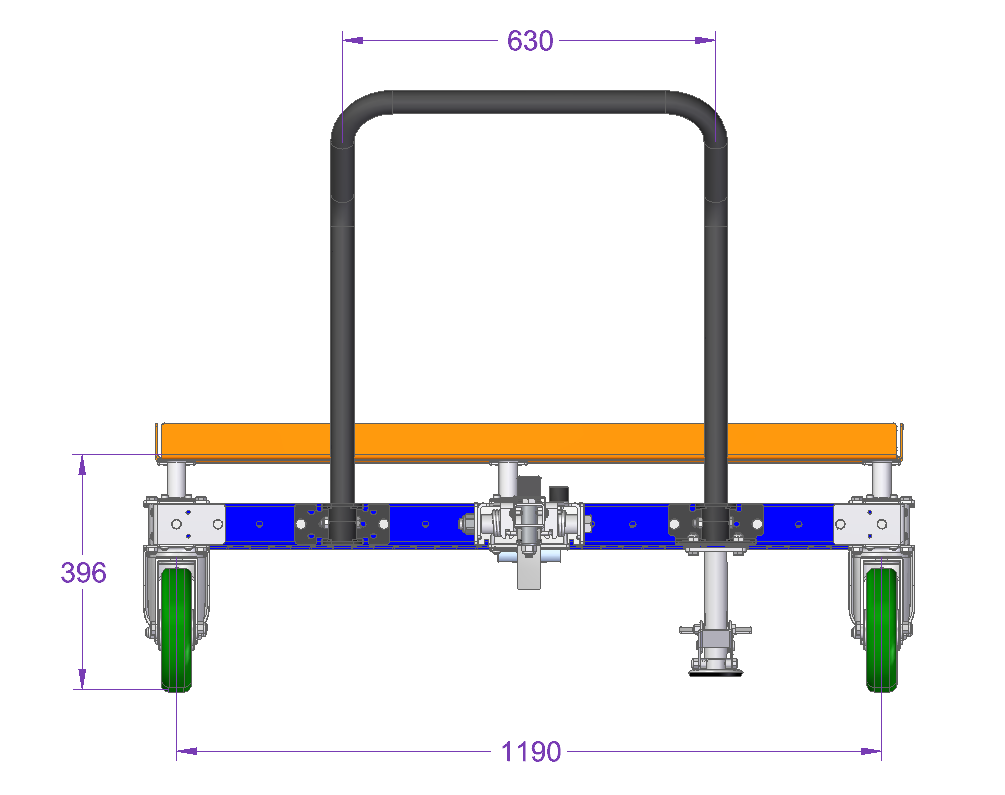 Tugger Train Cart - 50 x 50 inch