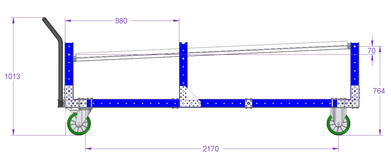 Flow Rack - 2520 x 630 mm