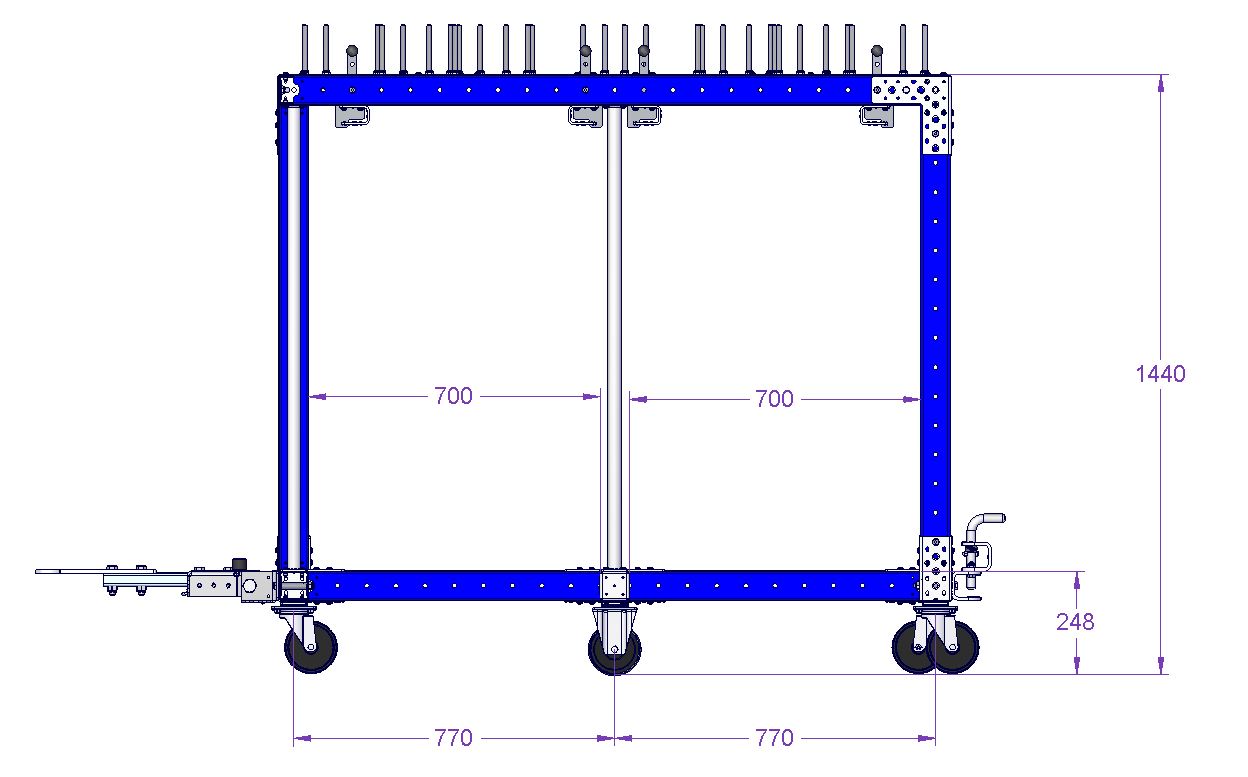 Mother Cart - 4 in 1 - 1610 x 840 mm