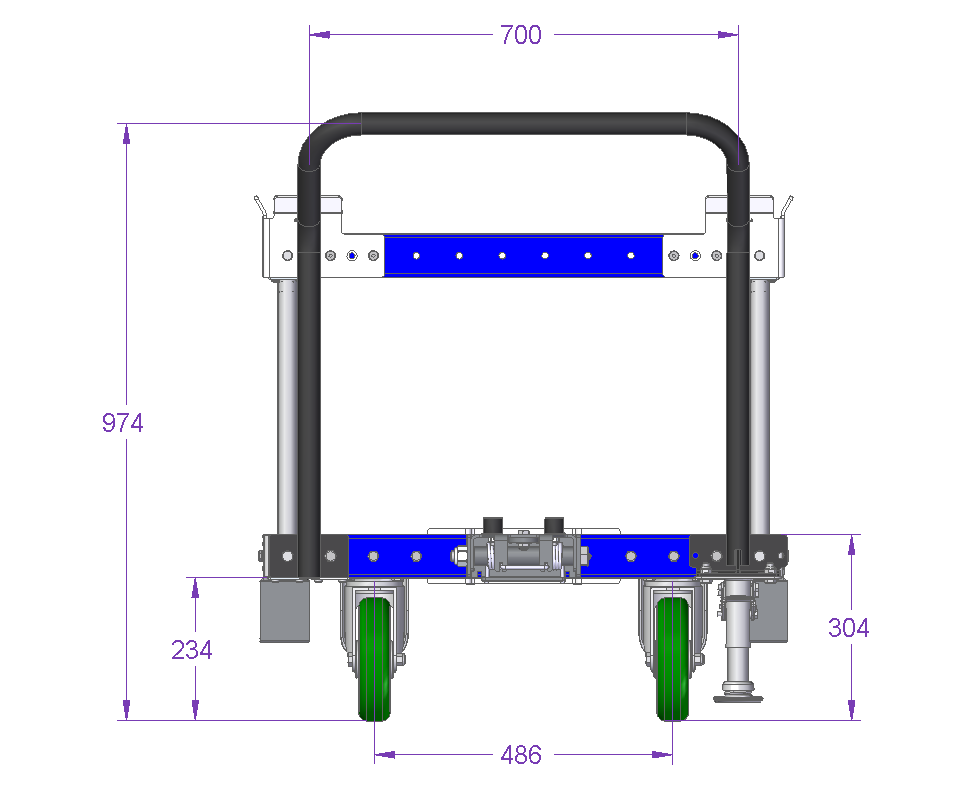 Pallet cart with sub-frame - 1540 x 840 mm