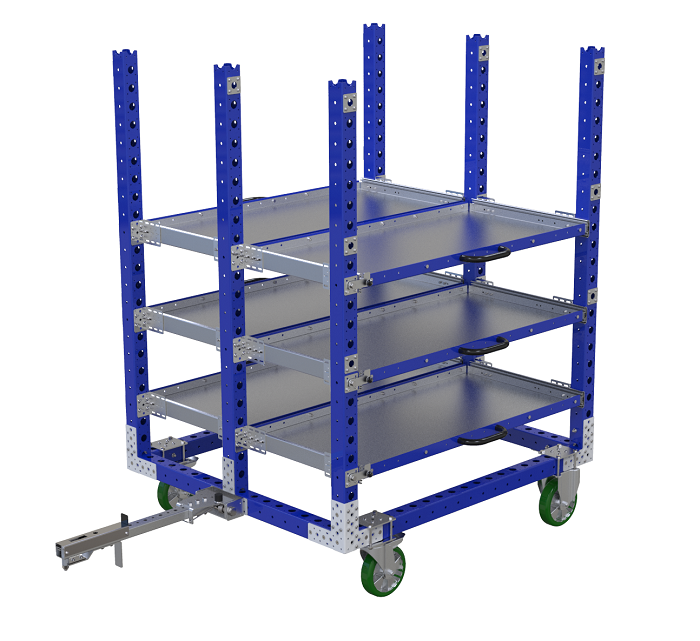 Telescopic Shelf Cart 55 x 49 inch
