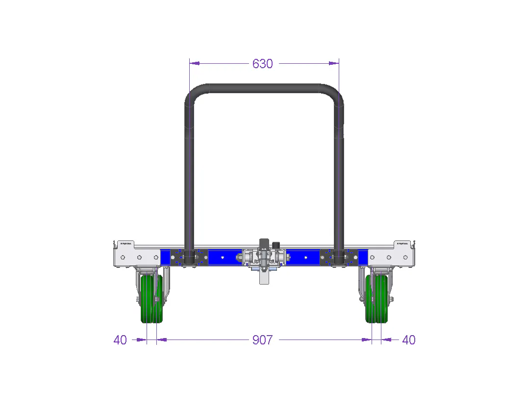 Flat Deck Tugger Cart 50 x 50 inch