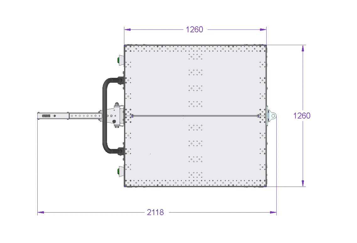 Flat Deck Tugger Cart 50 x 50 inch