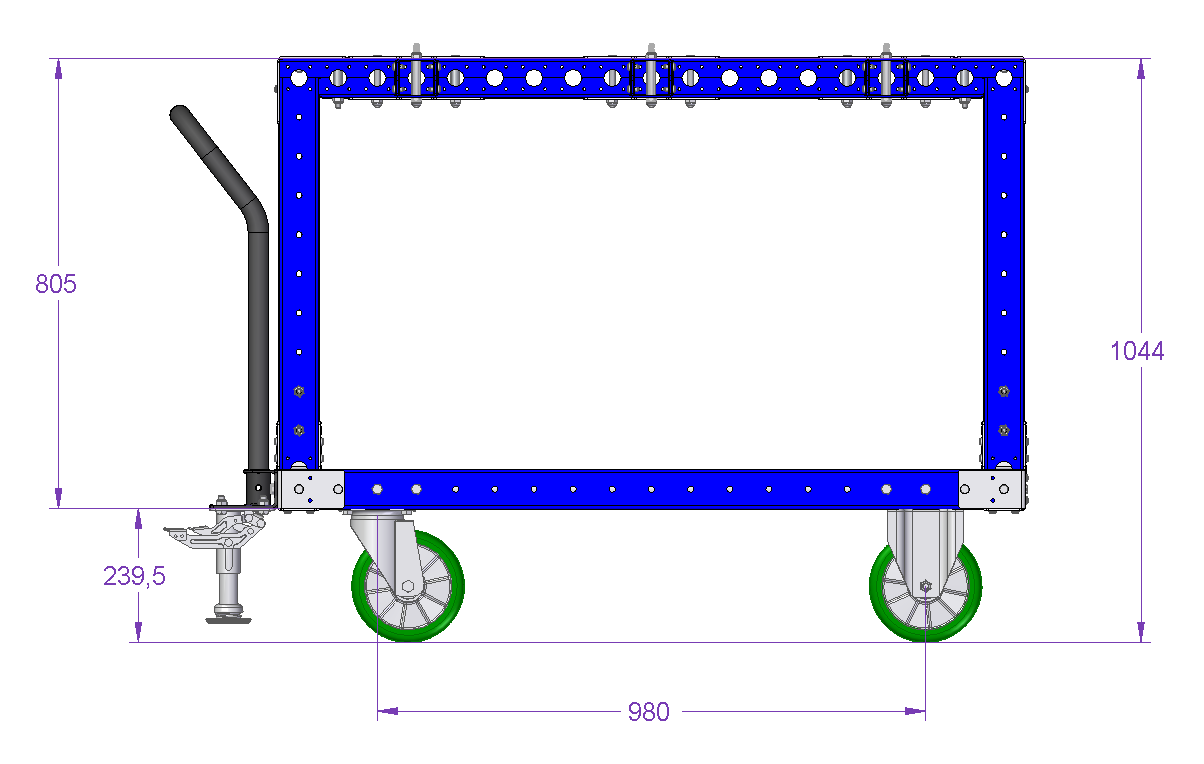 Wire Bobbin cart - 1330 x 980 mm
