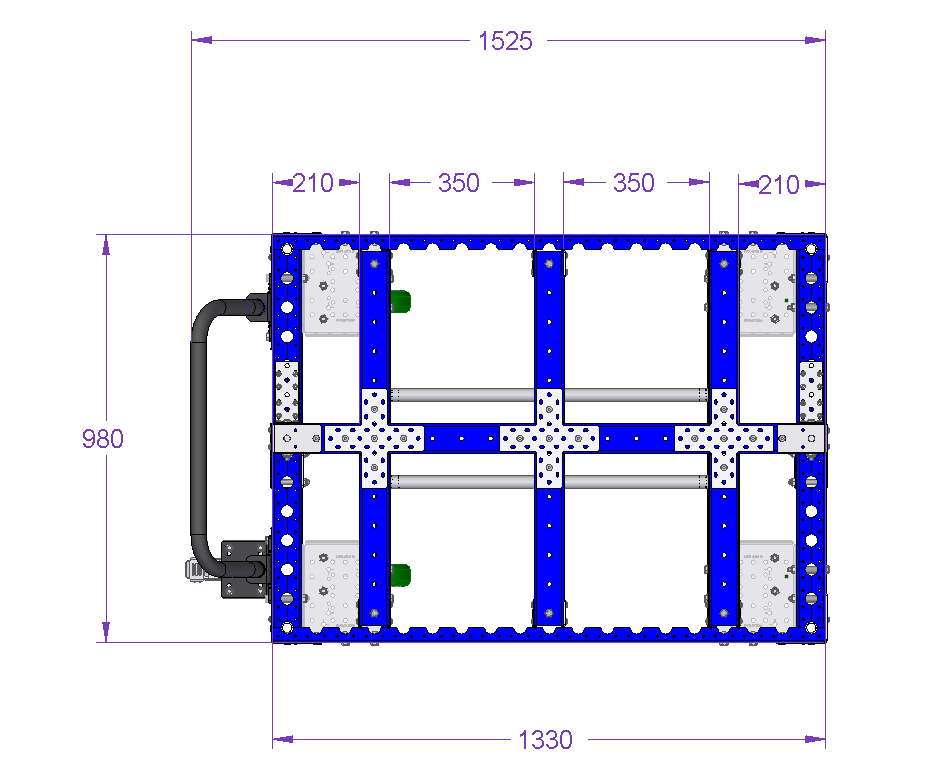 Wire Bobbin cart - 1330 x 980 mm