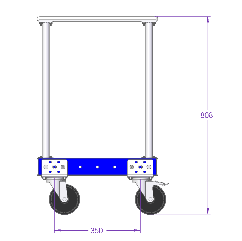Worktable Cart - 490 x 490 mm