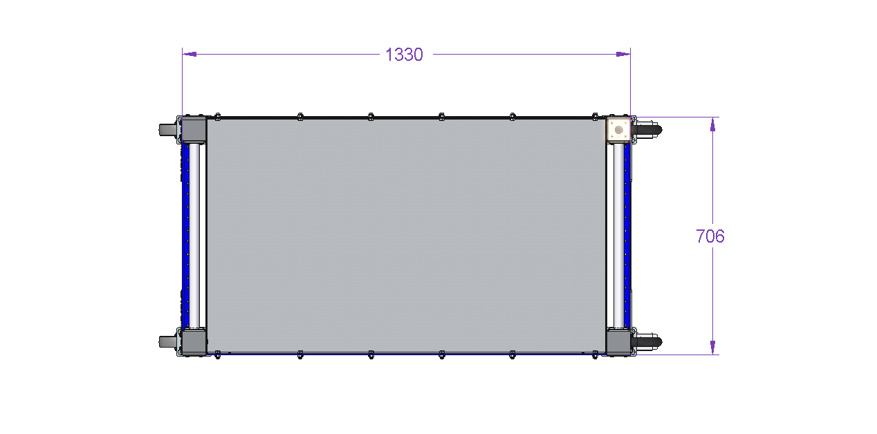 Daughter Cart (700 x 1330 mm) with Flat Shelves